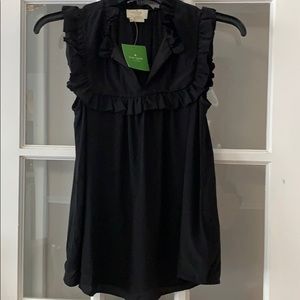 Kate Spade black silk top